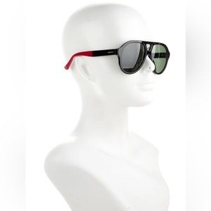 New - Gucci New GG0159SN 003 Black & Multi Color Aviator Sunglasses